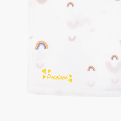 Baby Organic Swaddle in Rainbow by Le Petit Society — image 3