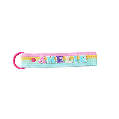 Le Petit Society's customisable bag tag with name patches.