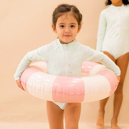 Rash Suit in Mint Floral Print by Le Petit Society