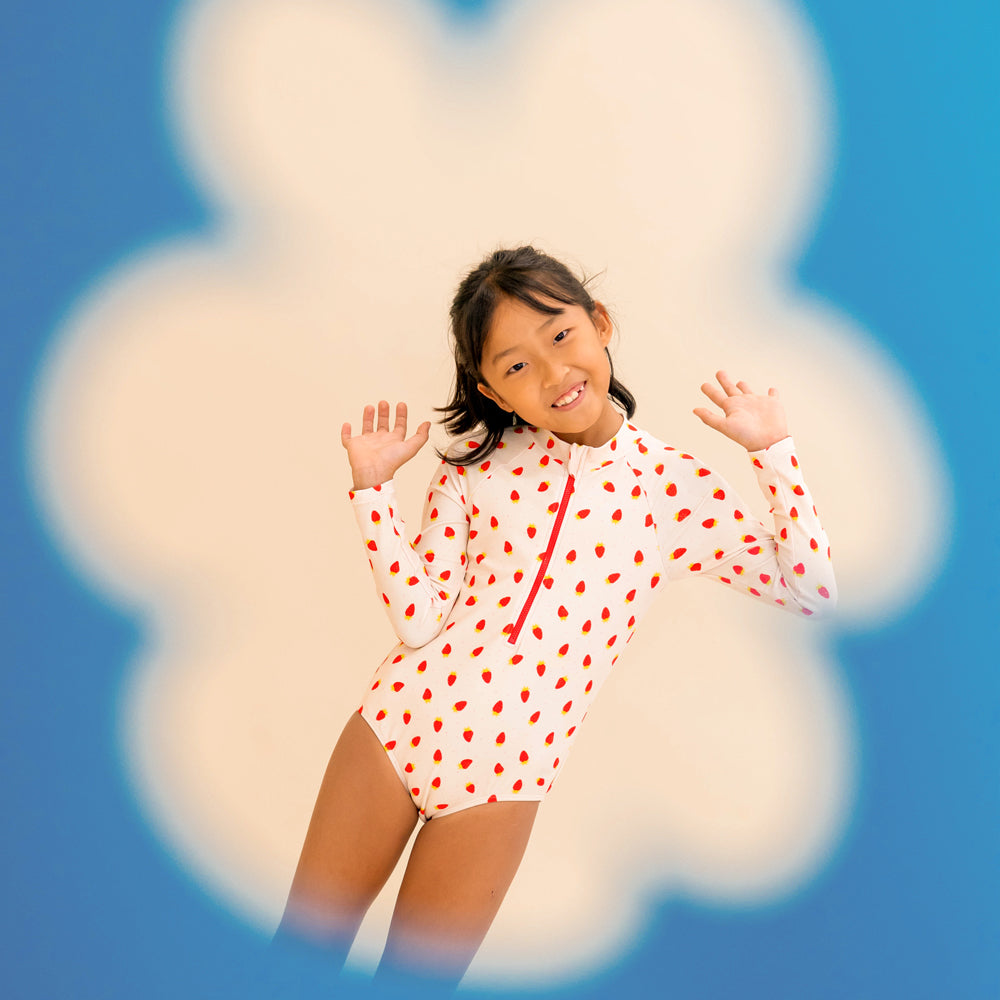 Rash Suit in Strawberry Print by Le Petit Society — image 9