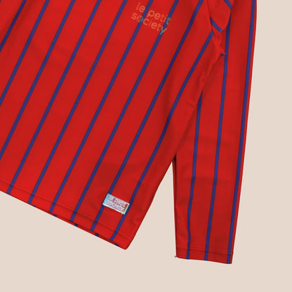 Rash Swim Top in Red Stripes by Le Petit Society — image 2