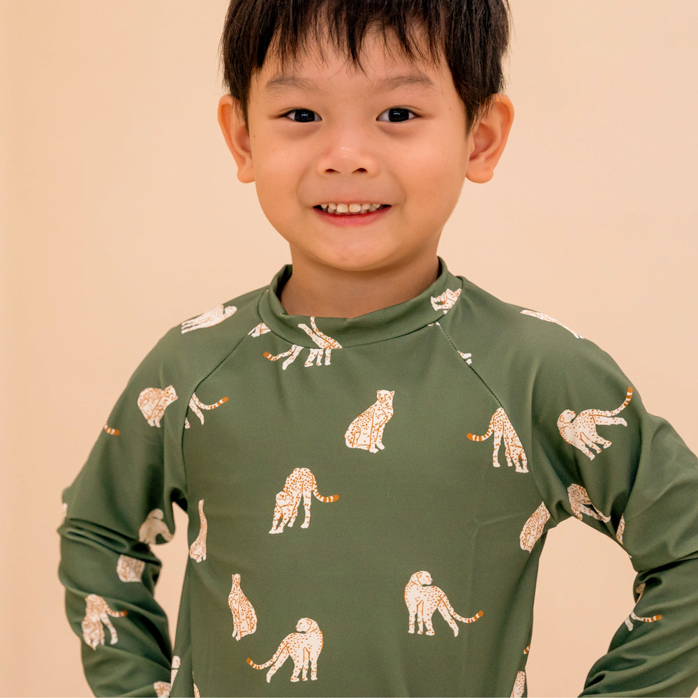 Rash Top in Leopard Print by Le Petit Society — image 2