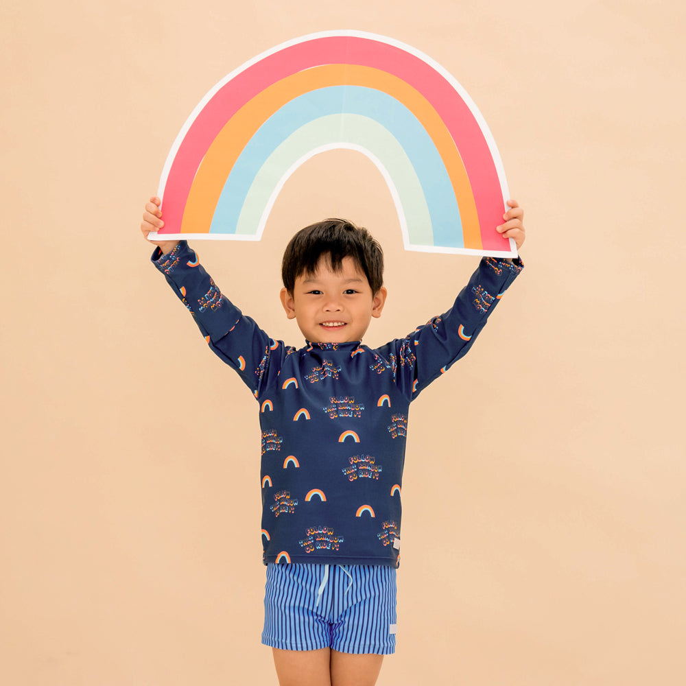 Rash Top in Rainbow Print by Le Petit Society — image 9
