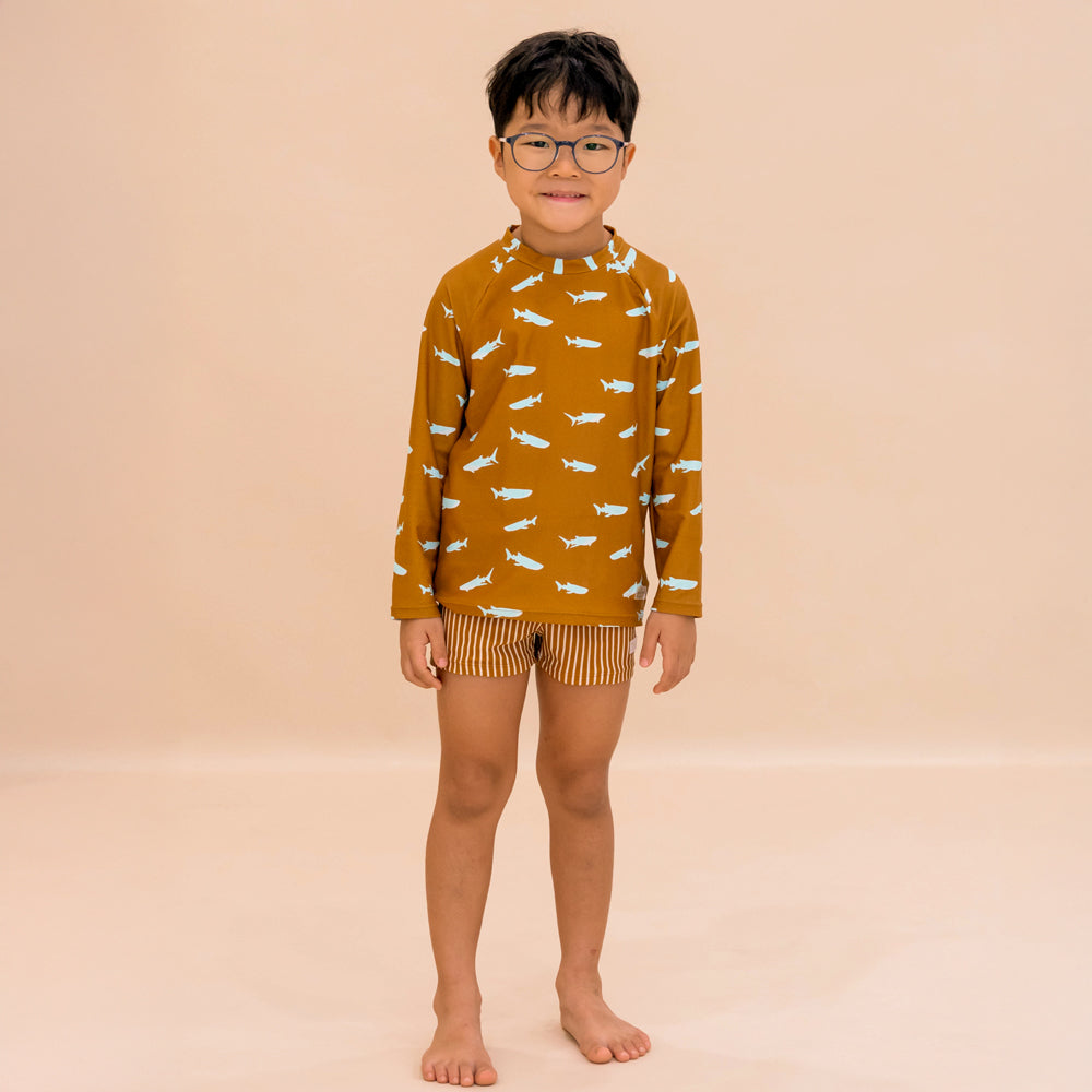 Rash Top in Shark Print by Le Petit Society — image 2
