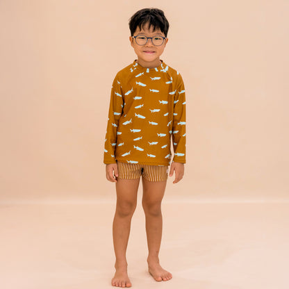 Rash Top in Shark Print by Le Petit Society — image 2