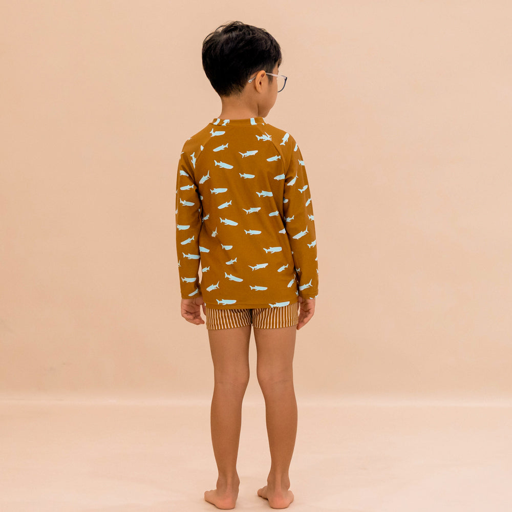 Rash Top in Shark Print by Le Petit Society — image 4