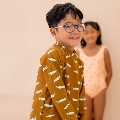 Rash Top in Shark Print by Le Petit Society — image 5