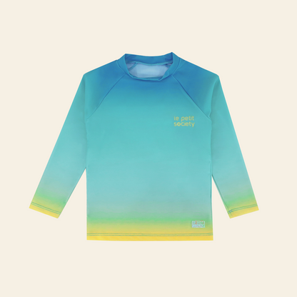 Rash Swim Top in Blue Gradient by Le Petit Society