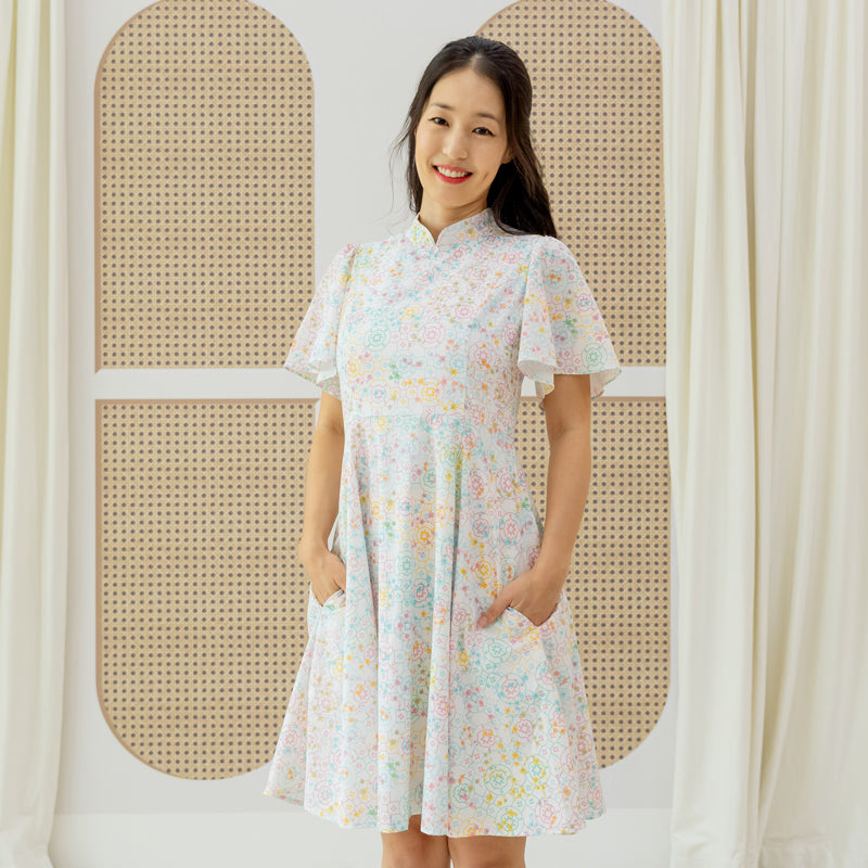 Chinese Motif Series - Ladies Dress in Pastel Rainbow Motif by Le Petit Society — image 6