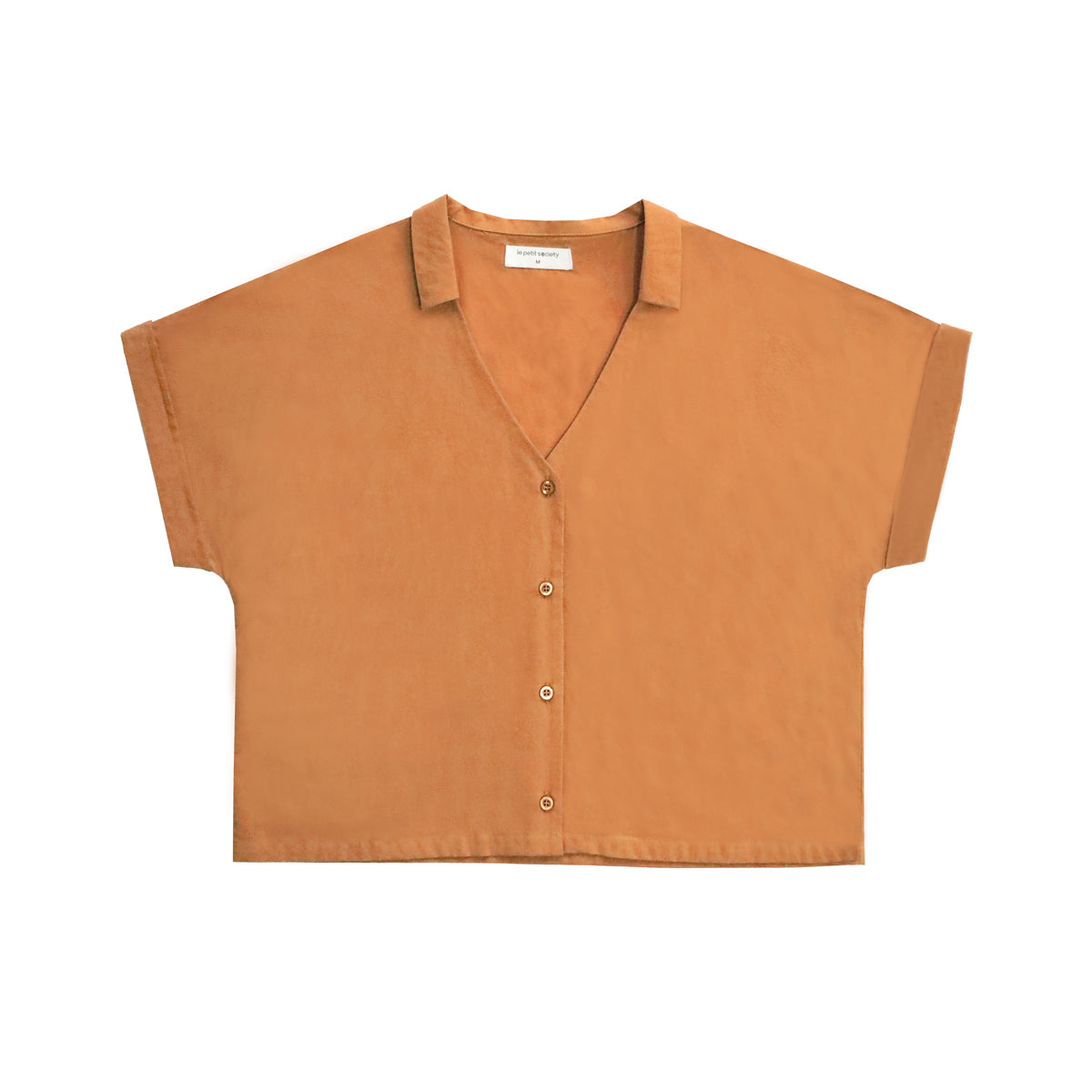 Resort Series - Ladies Crop Blouse in Caramel by Le Petit Society — image 2