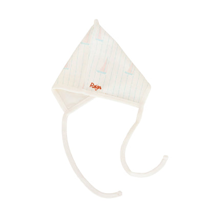 Organic Baby Bonnet Hat in Sail Boat by Le Petit Society — image 6