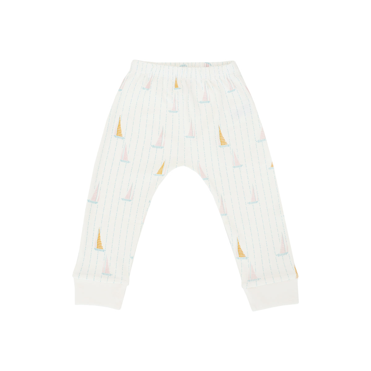 Baby Organic Leggings in Sail Boat Print by Le Petit Society — image 7