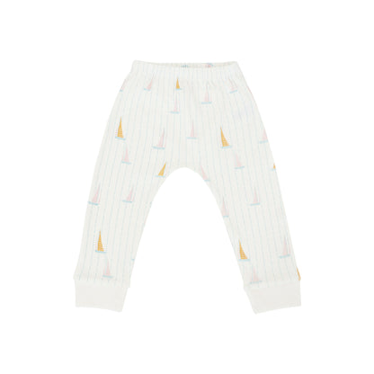 Baby Organic Leggings in Sail Boat Print by Le Petit Society — image 8