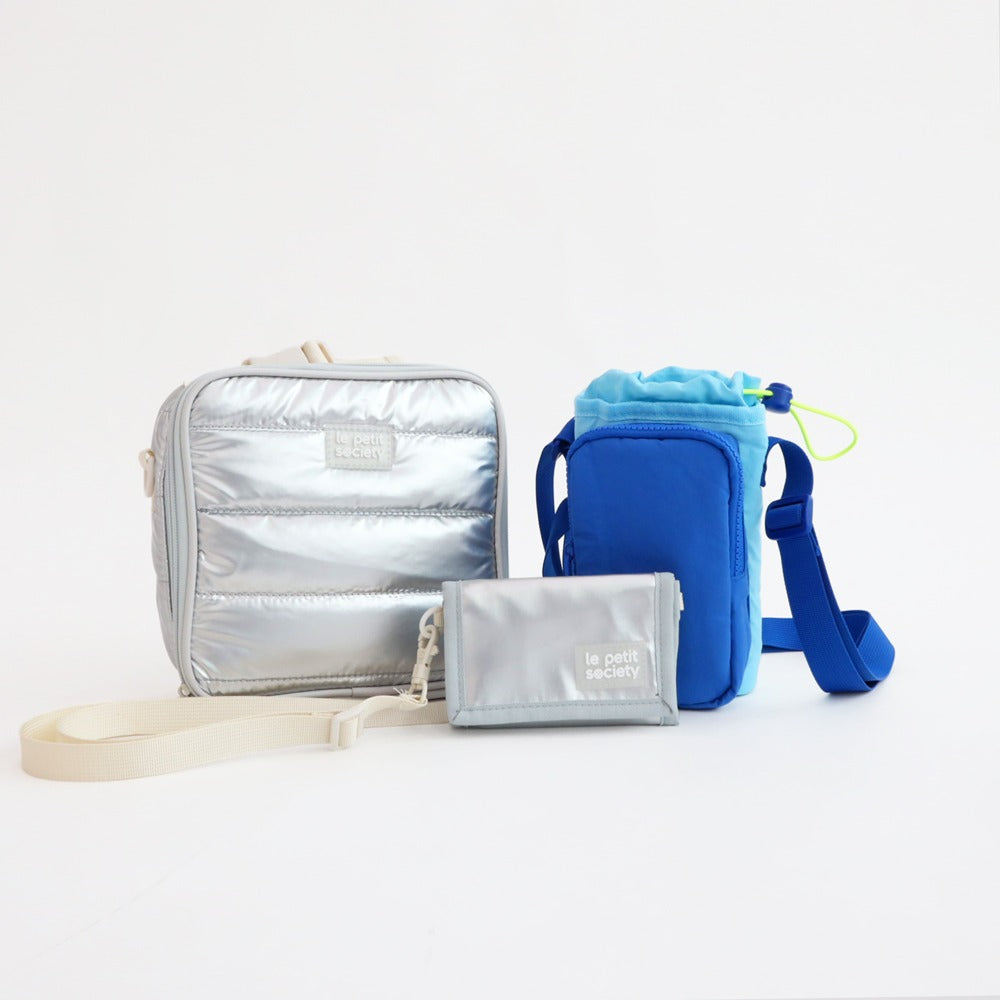 School Add On in Silver/Blue by Le Petit Society