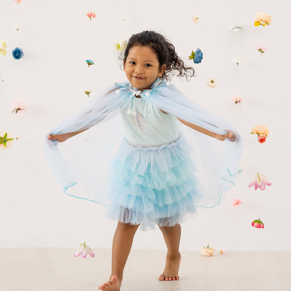 Party Series - Seashell Tiered Dress in Mint by Le Petit Society — image 6