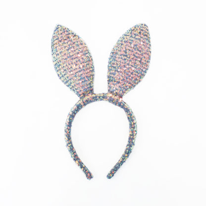 *New* Sequin Bunny Headband in Blue by Le Petit Society — image 2
