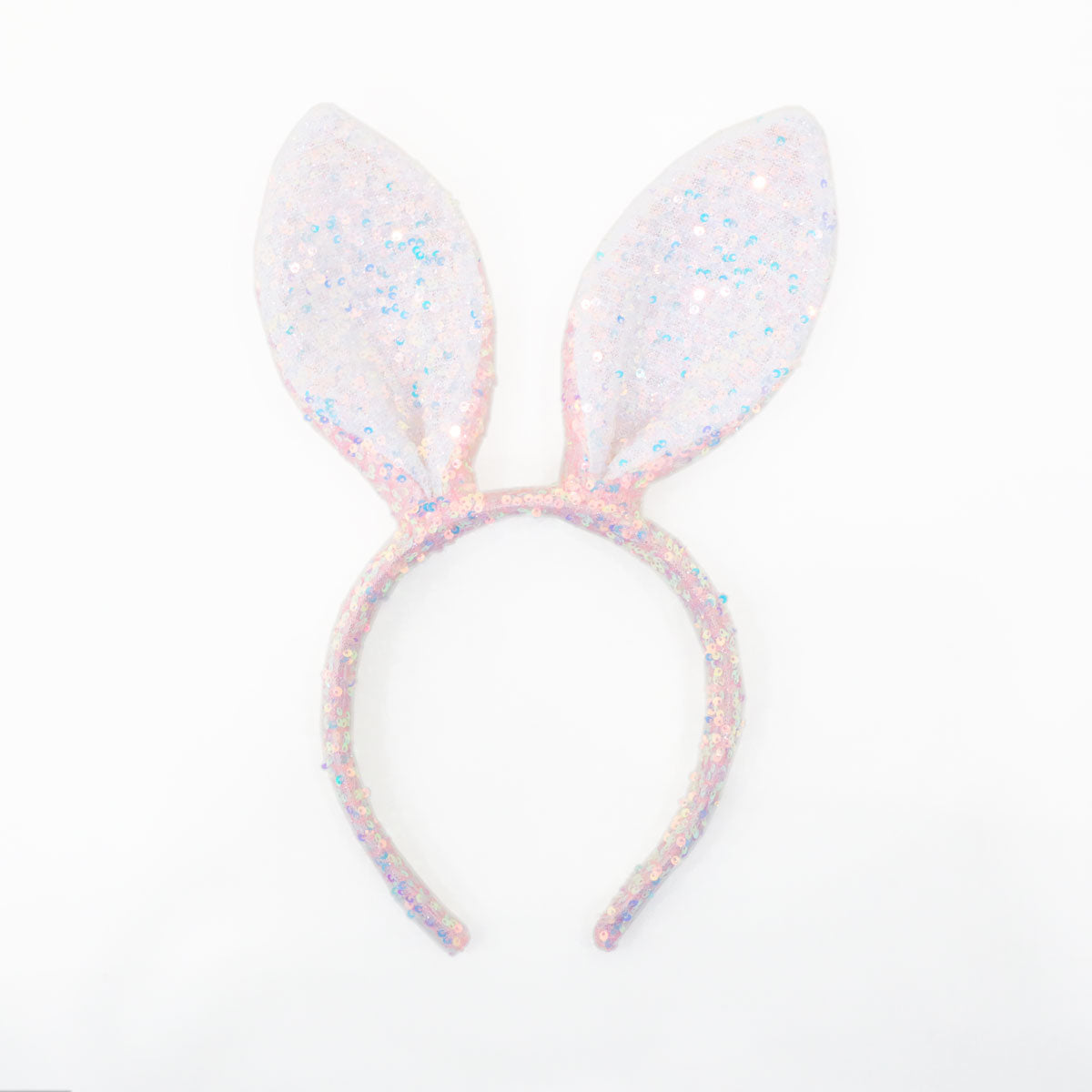 *New* Sequin Bunny Headband in Pink by Le Petit Society — image 2