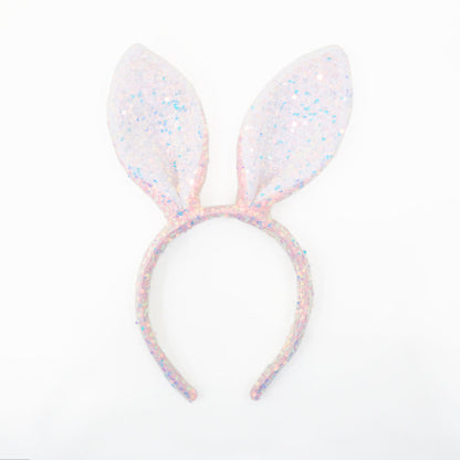 *New* Sequin Bunny Headband in Pink by Le Petit Society — image 2