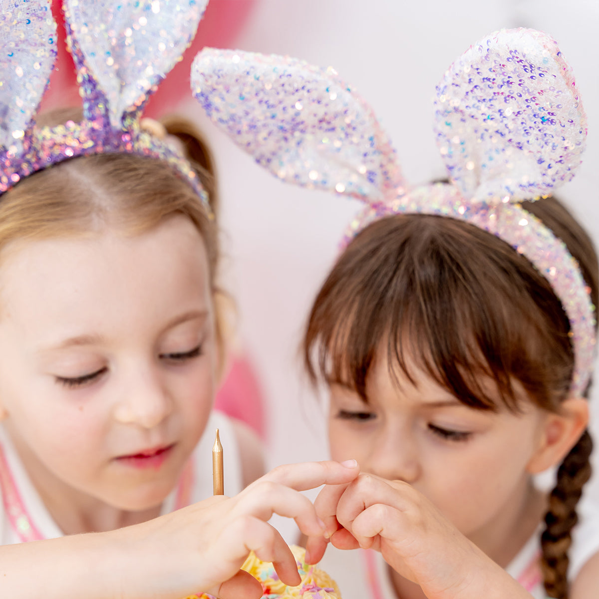*New* Sequin Bunny Headband in Pink by Le Petit Society — image 3