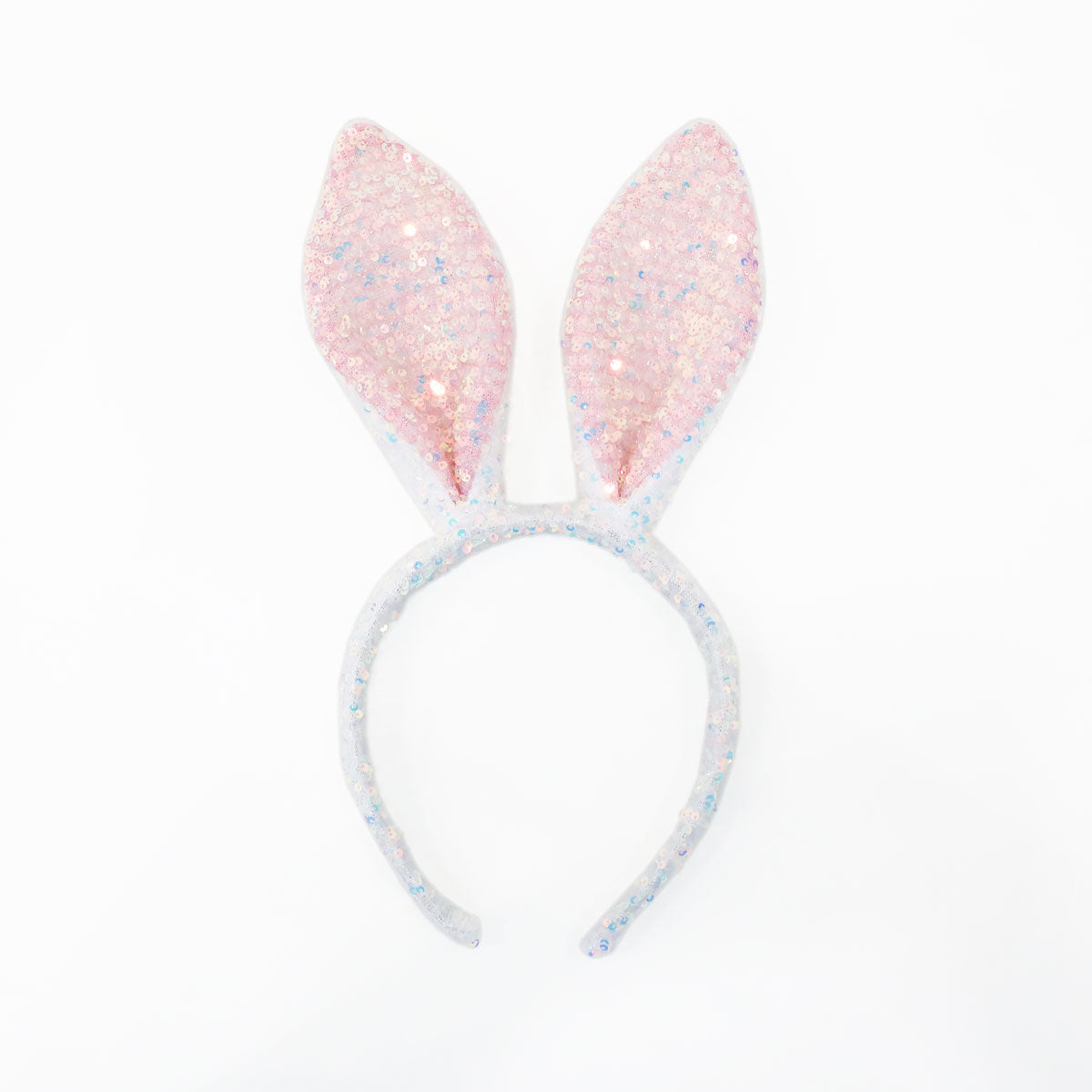*New* Sequin Bunny Headband in White by Le Petit Society