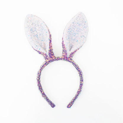 *New* Sequin Bunny Headband in Purple by Le Petit Society — image 2