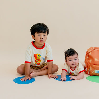 A Singapore Series - Merlion Baby Romper in Yellow by Le Petit Society — image 2