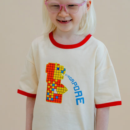 A Singapore Series - Merlion Kids Tee in Yellow by Le Petit Society — image 4