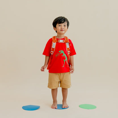 A Singapore Series - Milo Dinosaur Kids Tee in Red by Le Petit Society