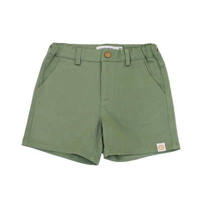 Bermuda Shorts with Adjustable Waistband in Army Green by Le Petit Society — image 12