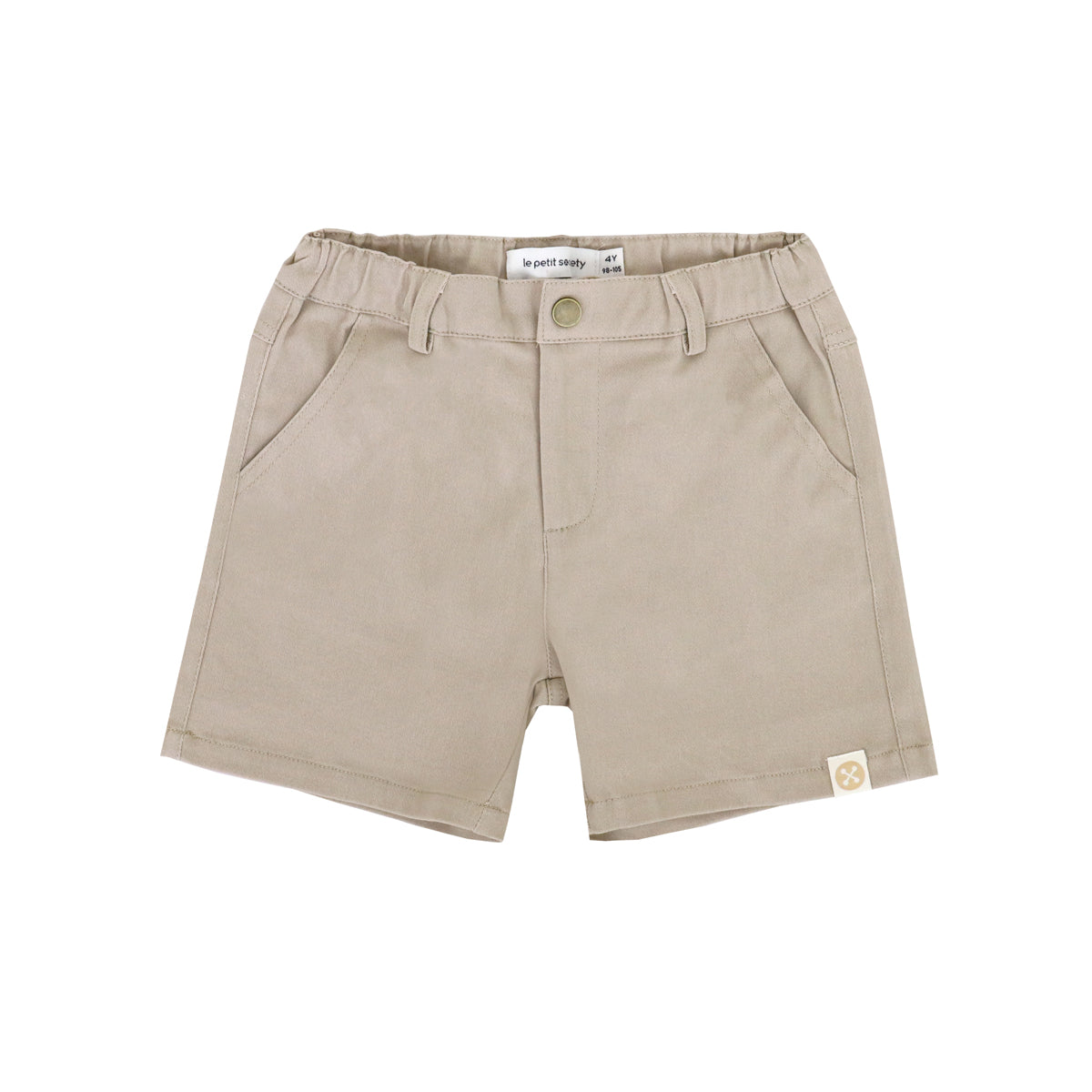 Bermuda Shorts with Adjustable Waistband in Beige by Le Petit Society — image 7