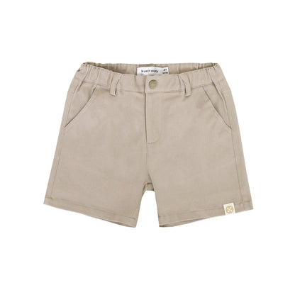 Bermuda Shorts with Adjustable Waistband in Beige by Le Petit Society — image 9
