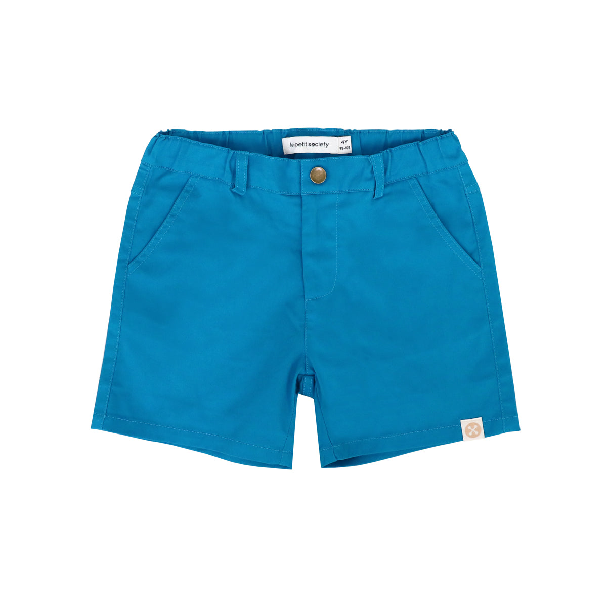Bermuda Shorts with Adjustable Waistband in Cobalt Blue by Le Petit Society — image 11