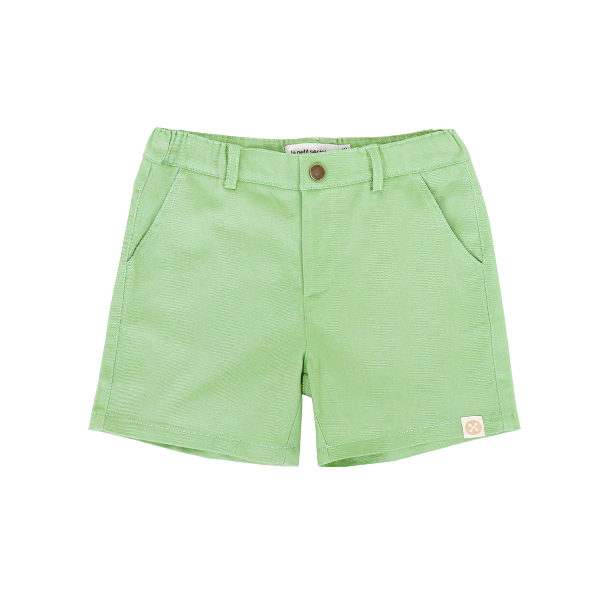 Bermuda Shorts with Adjustable Waistband in Tea Green by Le Petit Society — image 7
