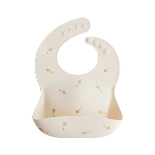 Silicone Bib in Kites by Mushie