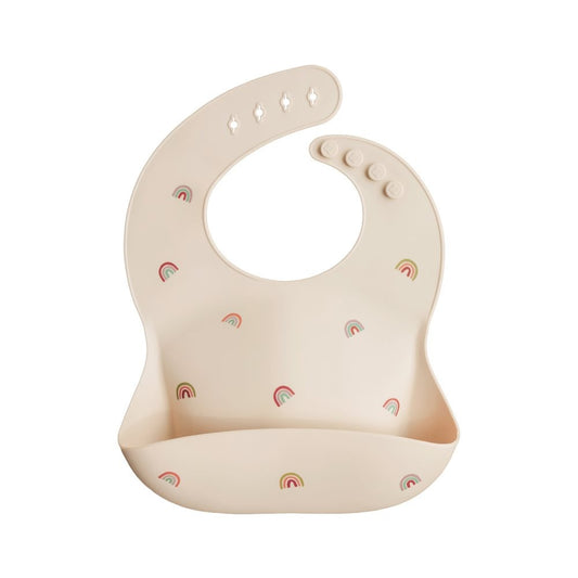 Silicone Bib in Rainbow by Mushie