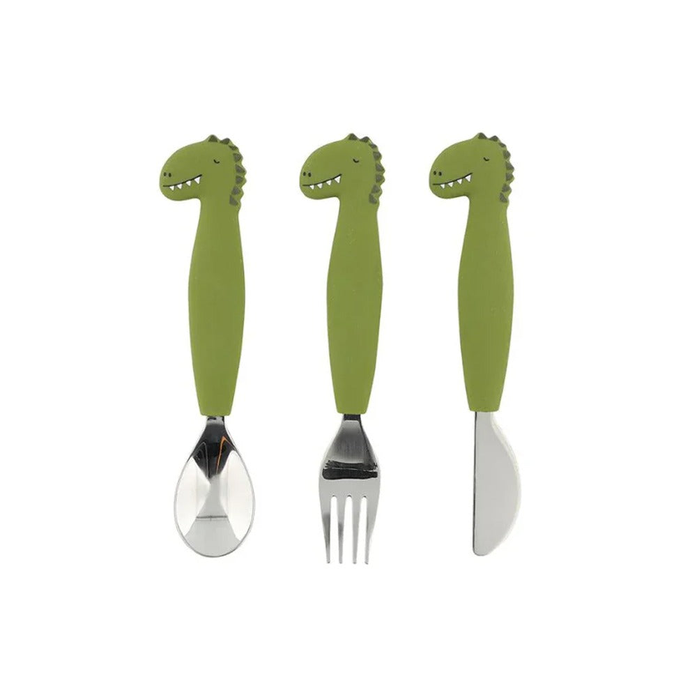 Silicone Cutlery Set 3 in Pack - Mr Dino by Trixie