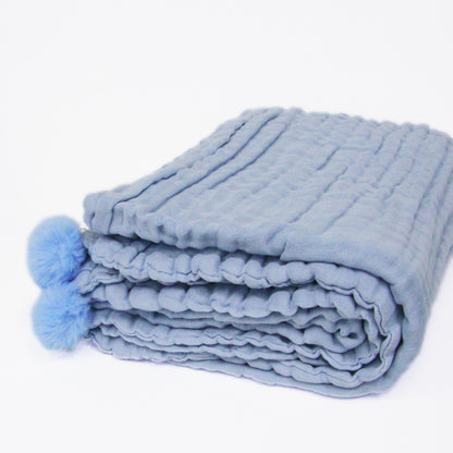 Keepsake Kids/Adult Single Blanket in Baby Blue (Personalisable) by Le Petit Society — image 3