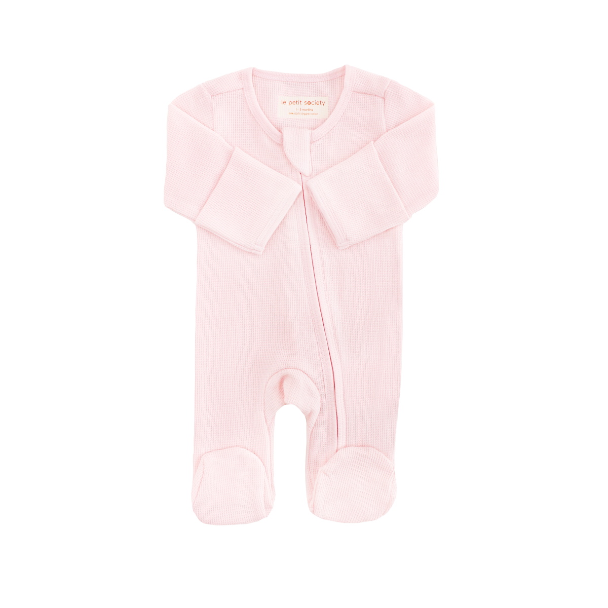 Baby Organic Zip Sleepsuit in Pink by Le Petit Society — image 10