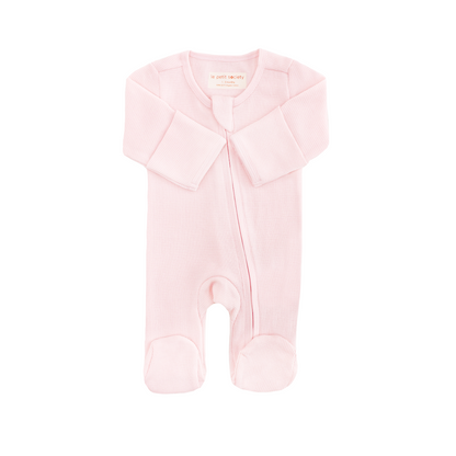 Baby Organic Zip Sleepsuit in Pink by Le Petit Society — image 10