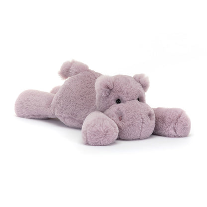 A tiny hippo plush toy by Jellycat.