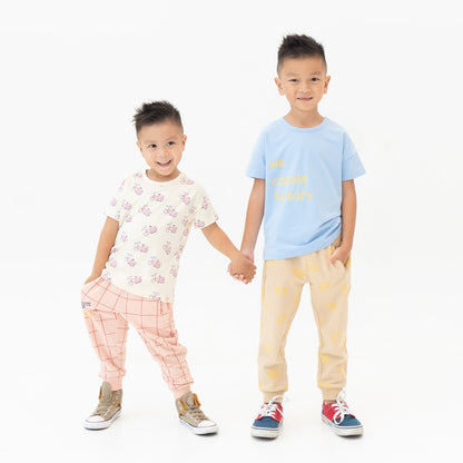 Made For Play - Kids Jogger Pants in Smiley Print by Le Petit Society