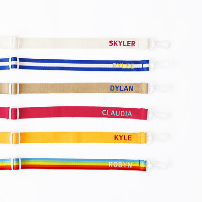 Adjustable Bag Strap in Blue Stripes (Personalisable) by Le Petit Society — image 12