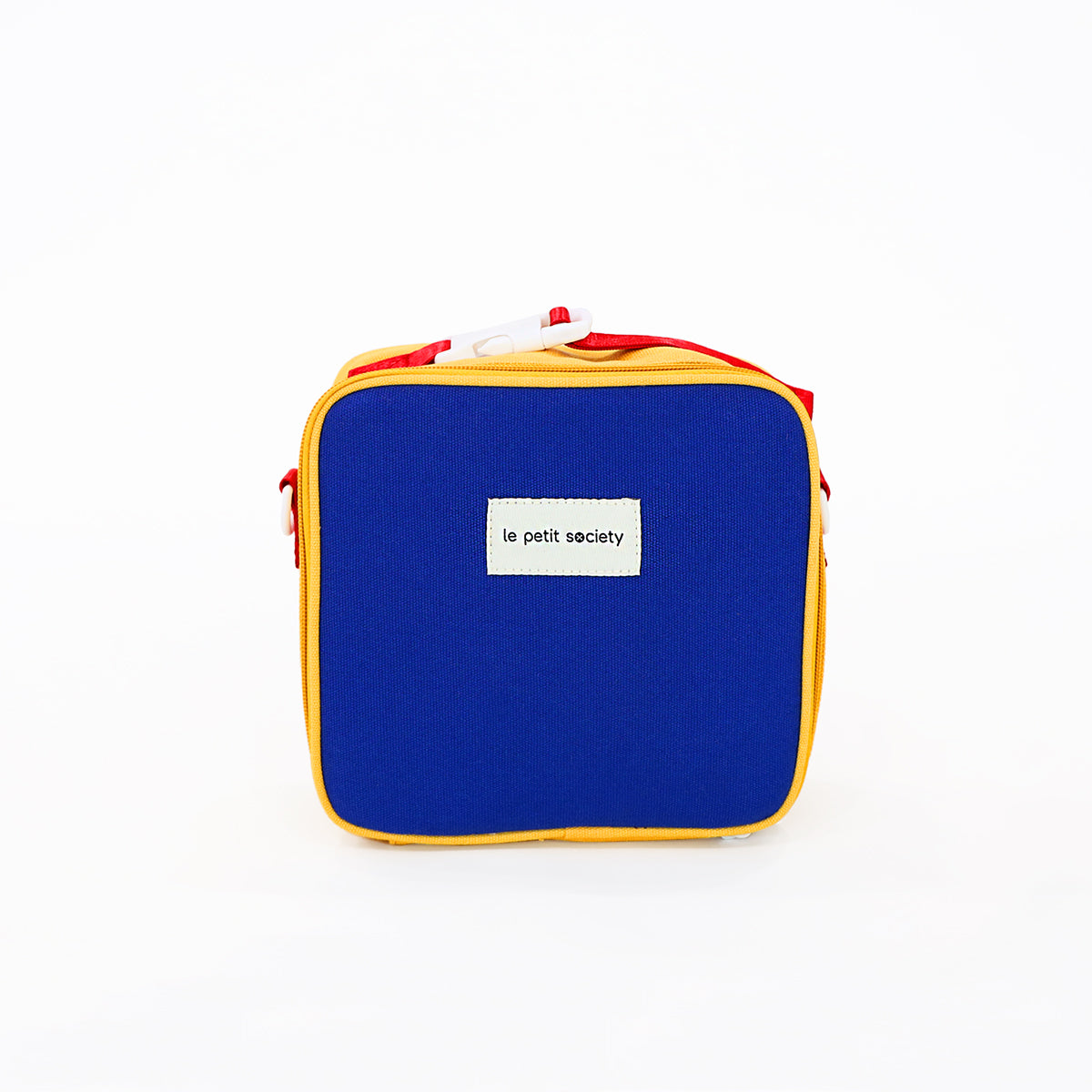 Le Petit Society's thermal lunch bag in colour block.