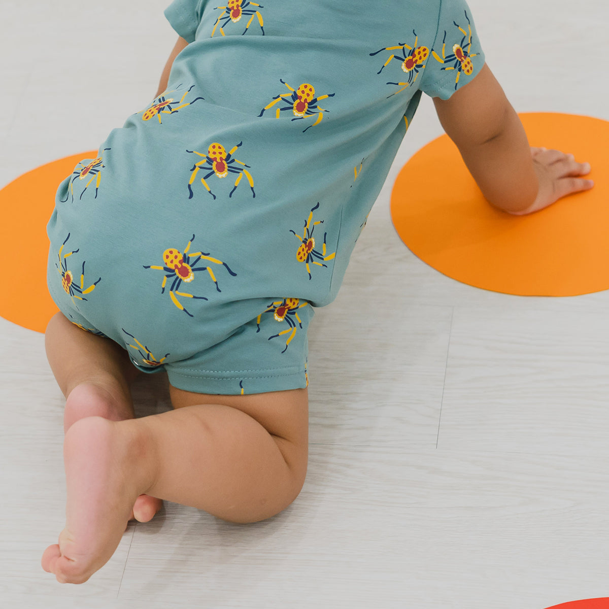 Made For Play - Baby Romper in Spider Print by Le Petit Society — image 2