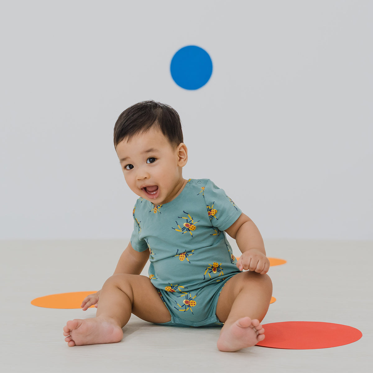 Made For Play - Baby Romper in Spider Print by Le Petit Society — image 3