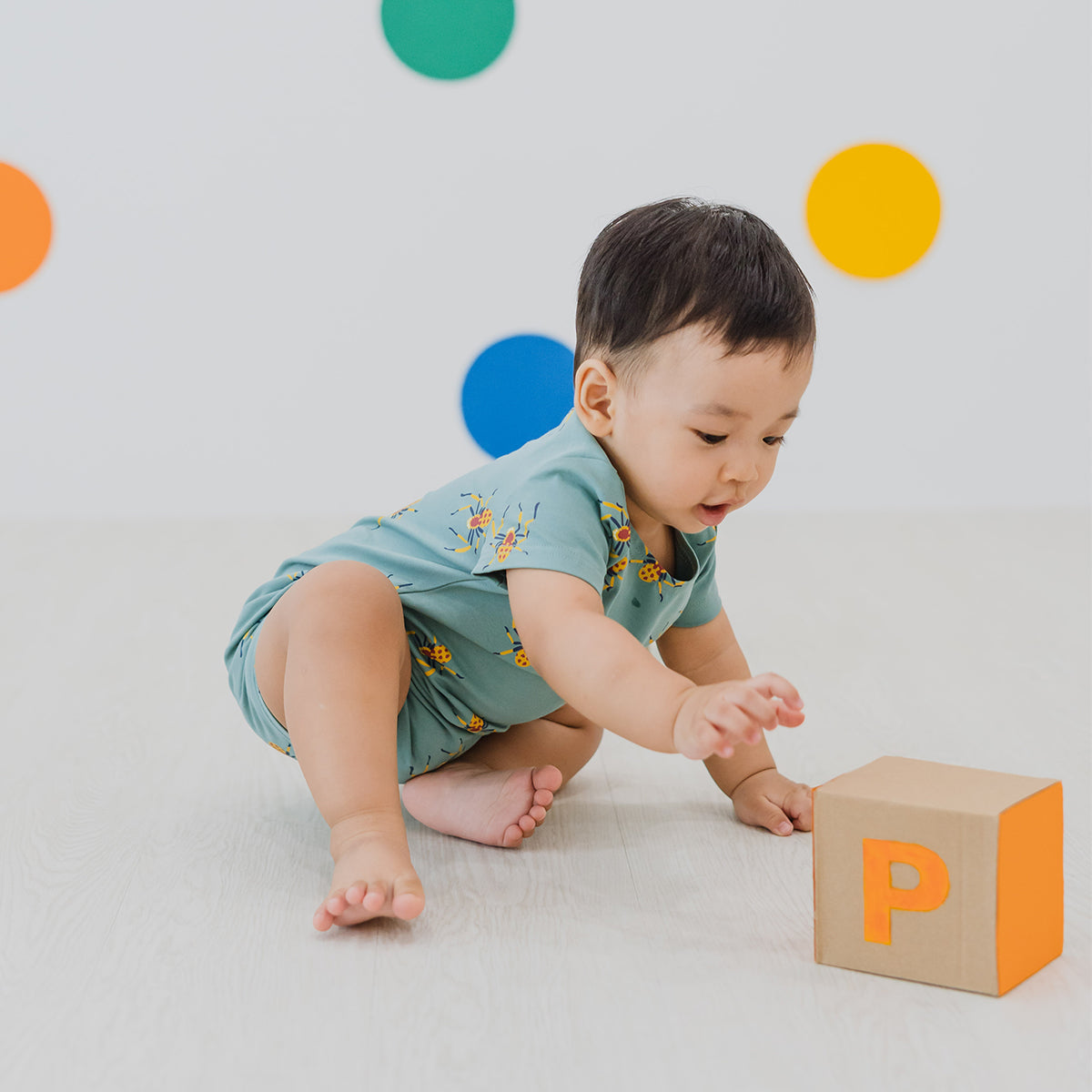 Made For Play - Baby Romper in Spider Print by Le Petit Society — image 4
