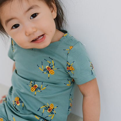Made For Play - Baby Romper in Spider Print by Le Petit Society — image 5