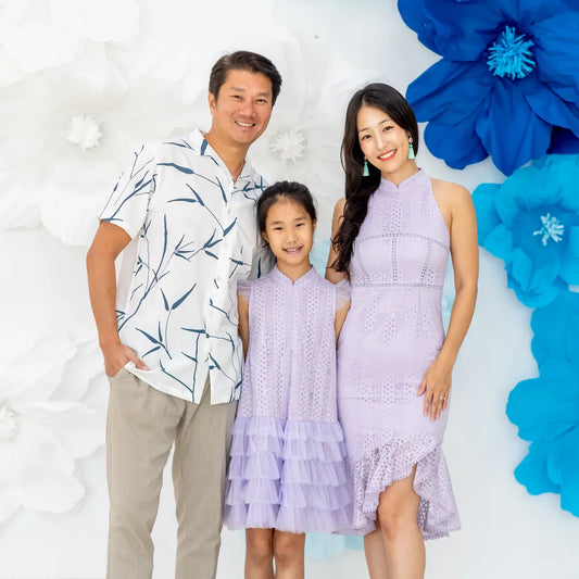 Spring Series in Girls Purple Lace Tulle Dress by Le Petit Society — image 2
