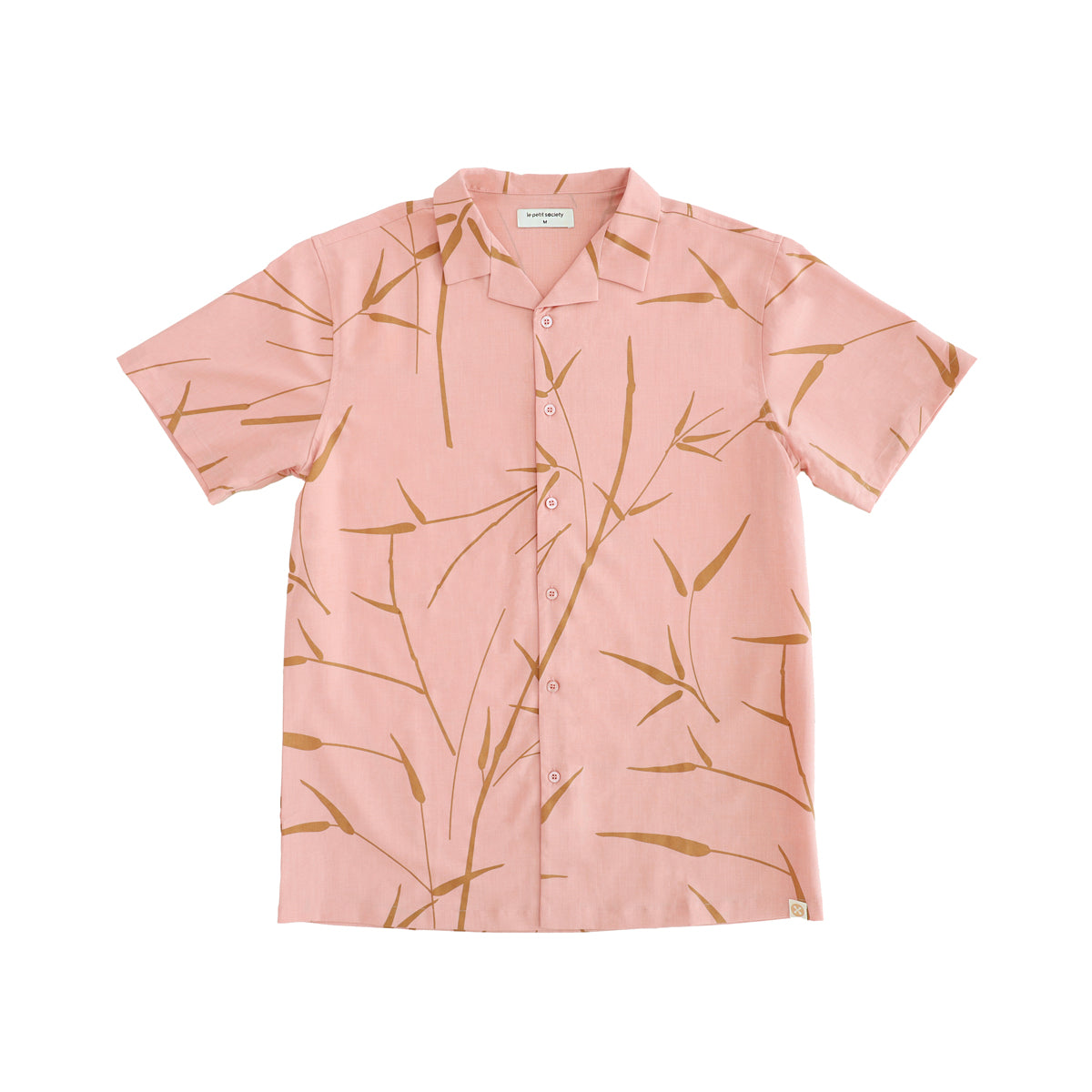 Spring Series - Men's Camp Collar Shirt in Pink - Relaxed Fit by Le Petit Society — image 6
