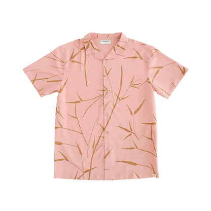 Spring Series - Men's Camp Collar Shirt in Pink - Relaxed Fit by Le Petit Society — image 6